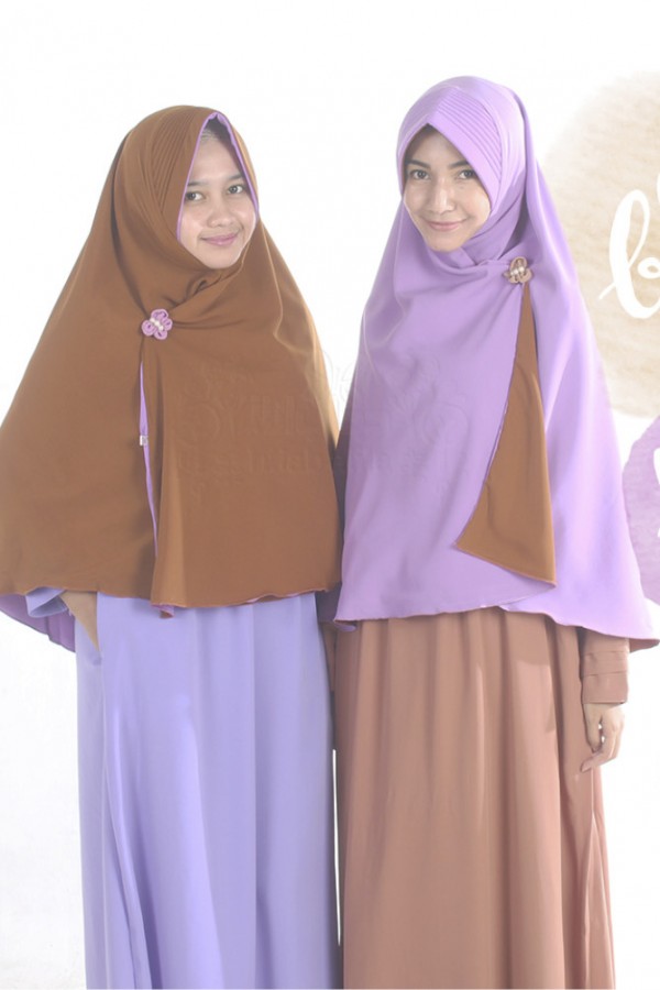 Gambar Alila Bergo Lavender Berry Perdana Lavender Coklat 
