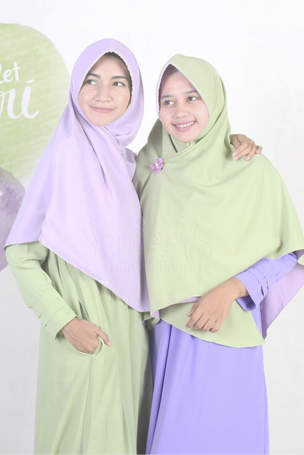 Gambar Alila Bergo Violet Berry Perdana Violet Hijau 
