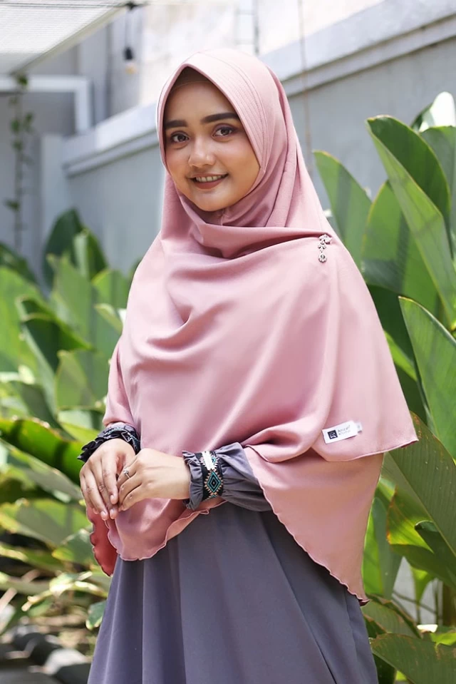 Gambar Anizah Khimar Asha Pink Rose
