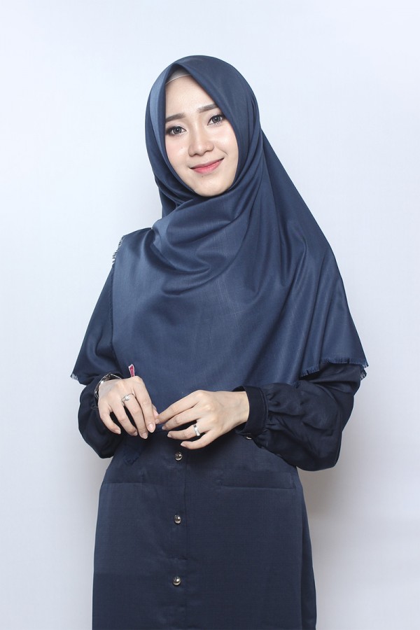 Gambar Anizah Khimar Rawis Risma Biru Dongker Size M