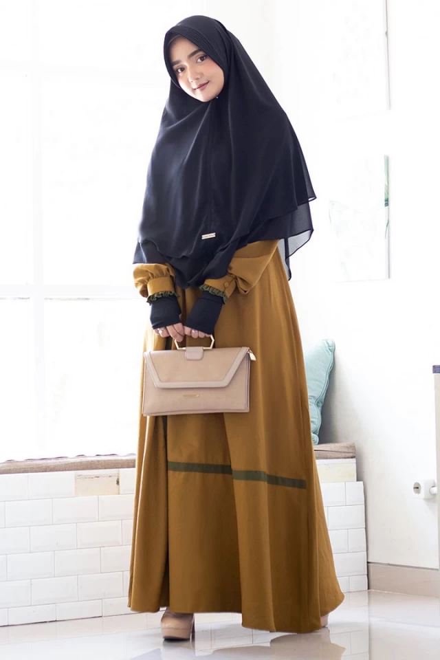 Gambar Gamis Aylin Cinnamon Anizah