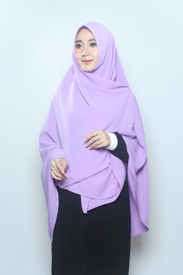 Gambar Khimar Nisa Ungu Size XL