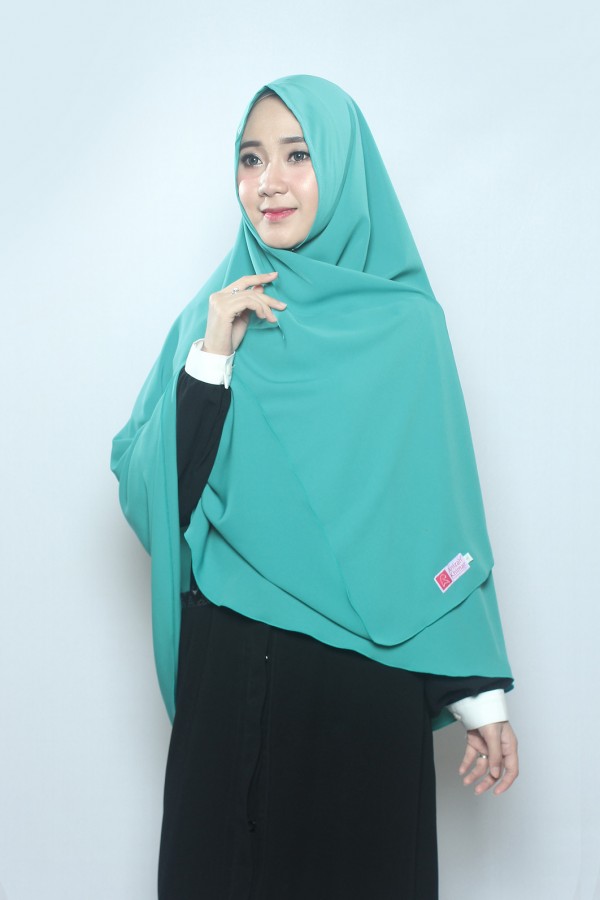 Khimar Nisa Hijau Tosca Anizah Khimar Khimar Kerudung 