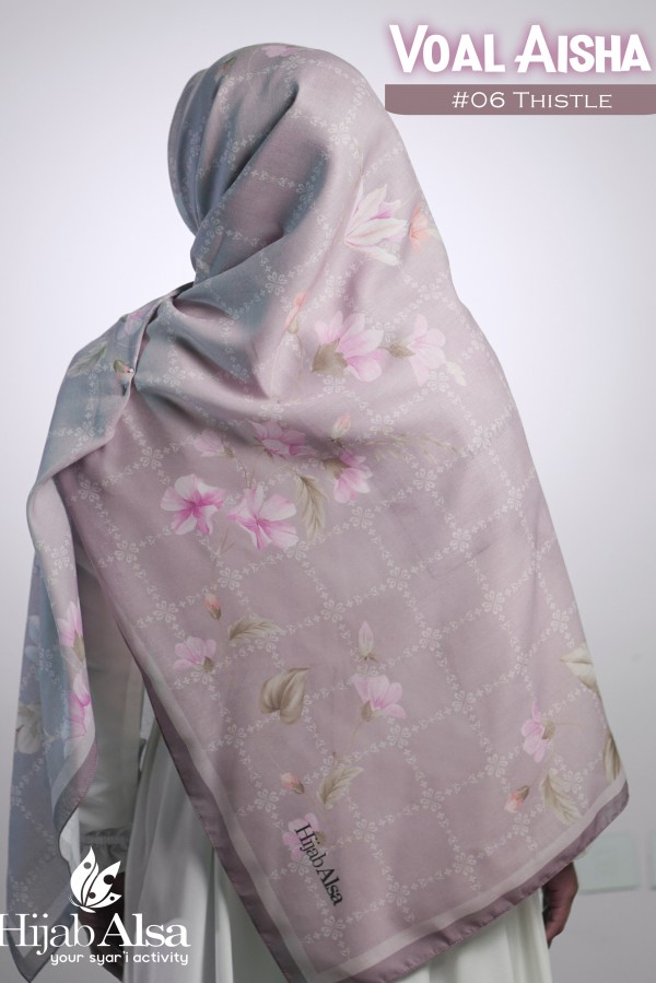 Gambar Voal Scarf Aisha 6 Thistle 2